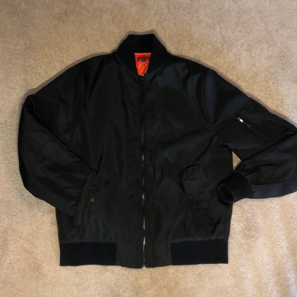 Killion Mens Size XL Black Bomber Jacket